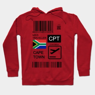 Cape Town South Africa travel ticket Hoodie